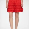 Skirt in Red Cotton