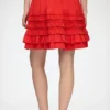 Skirt in Red Cotton