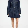 Skirt in Rinse Denim