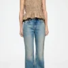 Smock Top in Printed Stretch