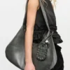 Steal Grey Medium Hobo Bag