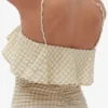 Stretch Seersucker Strap Mini Dress