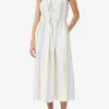 Stripe Cotton Maxi Strap Dress