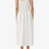 Stripe Cotton Maxi Strap Dress
