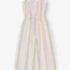 Stripe Cotton Maxi Strap Dress