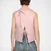 Top in Pink Satin