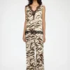 Pants in Zebra Satin