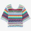 Top in Striped Crochet