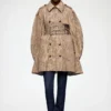 Trench Coat in Printed Cotton