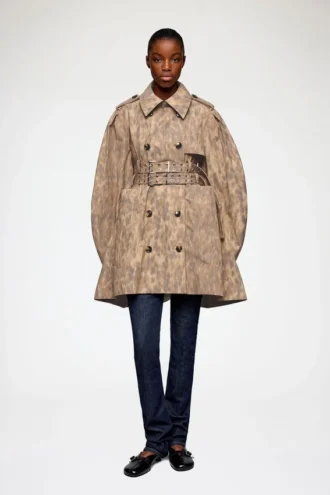 Trench Coat in Printed Cotton