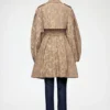 Trench Coat in Printed Cotton