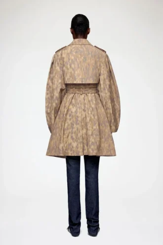 Trench Coat in Printed Cotton