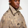 Trench Coat in Printed Cotton