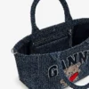Tweed Denim Small Bear Tote