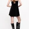Velour Mini Dress
