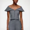 Vest in Grey Wool Melange