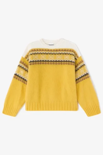 Yellow Intarsia Sweater