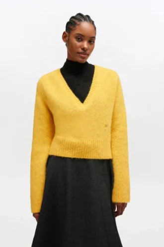 Yellow V-neck Sweater
