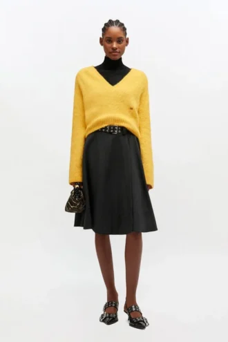 Yellow V-neck Sweater